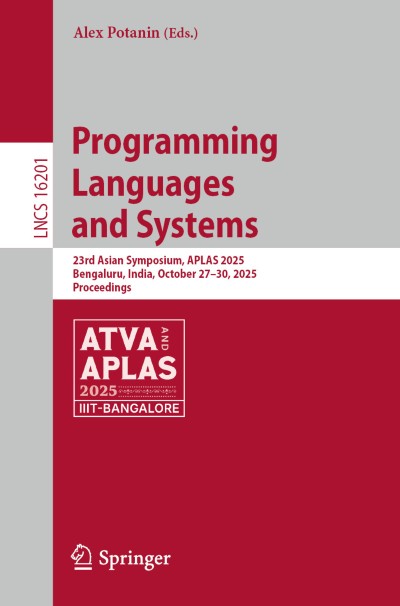 Link zu Buch Programming Languages and Systems