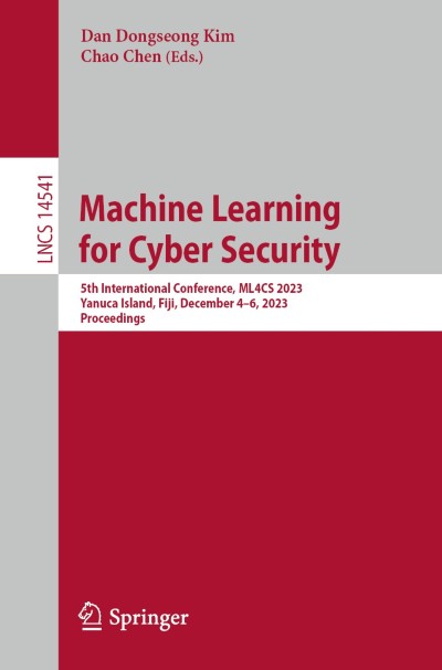 Cover für Buch Machine Learning for Cyber Security