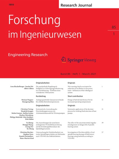 Forschung im Ingenieurwesen 1/2021