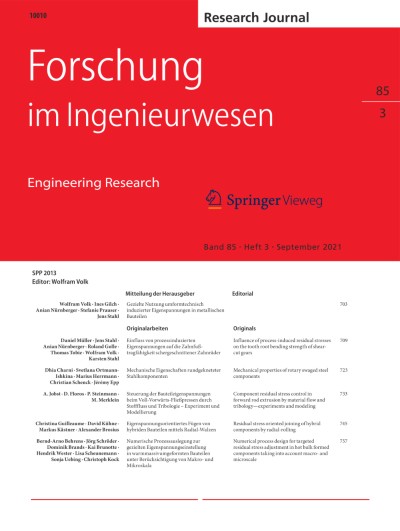 Forschung im Ingenieurwesen 3/2021