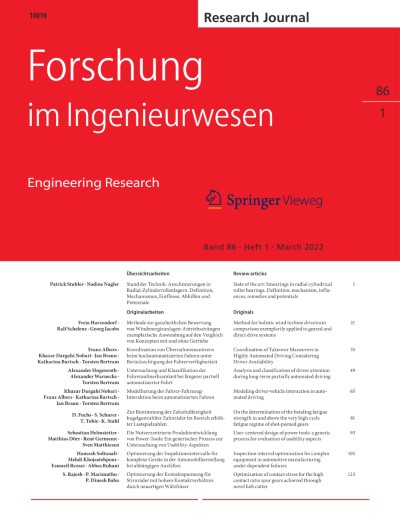 Forschung im Ingenieurwesen 1/2022