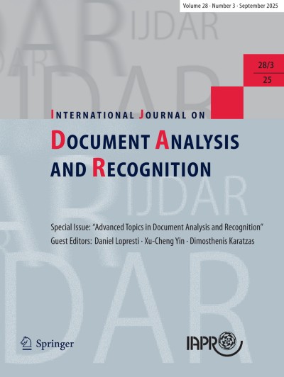 International Journal on Document Analysis and Recognition (IJDAR) 3/ ...