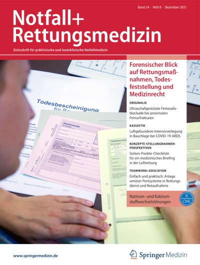 Link zu Zeitschrift Notfall + Rettungsmedizin