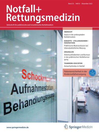 Notfall + Rettungsmedizin 8/2022
