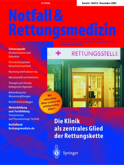 Notfall +  Rettungsmedizin 8/2003