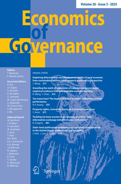 Economics of Governance 3/2025