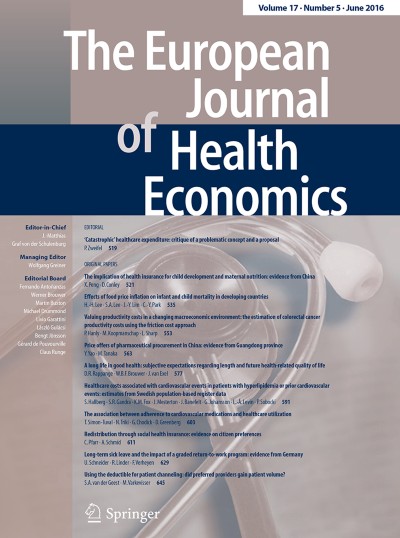 The European Journal of Health Economics 5/2016