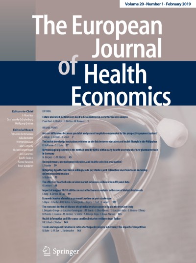 The European Journal of Health Economics 1/2019