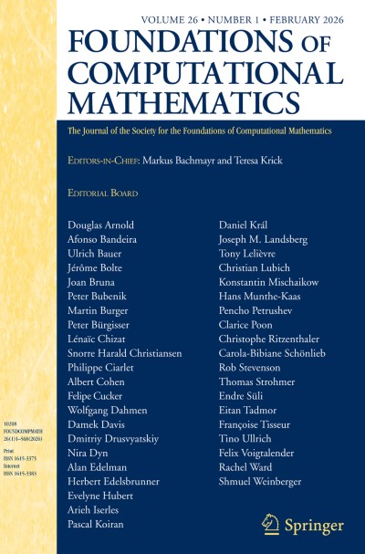 Foundations of Computational Mathematics 1/2026 | springerprofessional.de