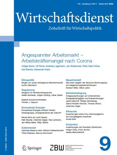 Wirtschaftsdienst 9/2022