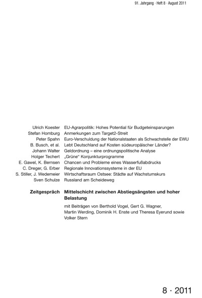 Wirtschaftsdienst 8/2011