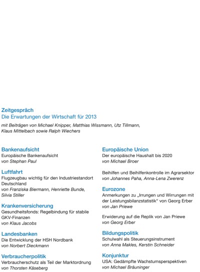 Wirtschaftsdienst 1/2013