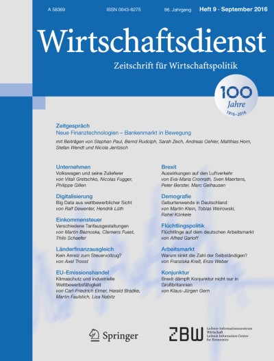 Wirtschaftsdienst 9/2016