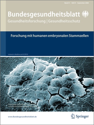 Bundesgesundheitsblatt - Gesundheitsforschung - Gesundheitsschutz 9/2008