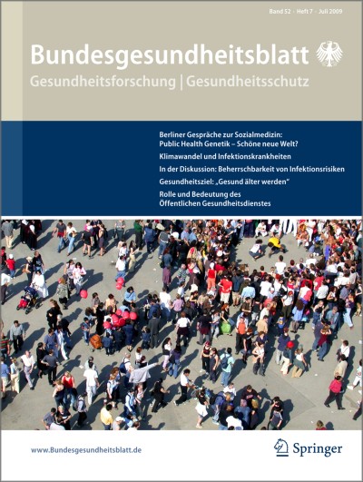 Bundesgesundheitsblatt - Gesundheitsforschung - Gesundheitsschutz 7/2009