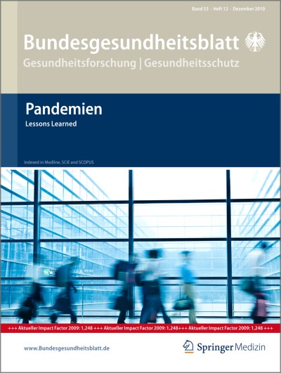 Bundesgesundheitsblatt - Gesundheitsforschung - Gesundheitsschutz 12/2010