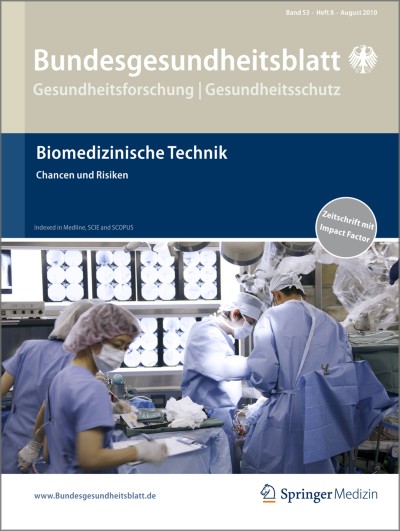 Bundesgesundheitsblatt - Gesundheitsforschung - Gesundheitsschutz 8/2010