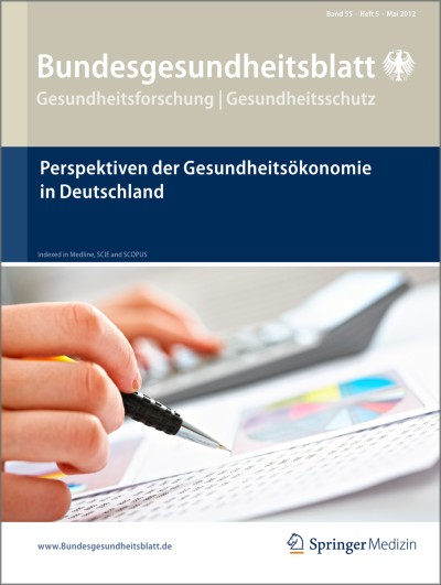 Bundesgesundheitsblatt - Gesundheitsforschung - Gesundheitsschutz 5/2012