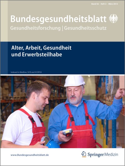Bundesgesundheitsblatt - Gesundheitsforschung - Gesundheitsschutz 3/2013