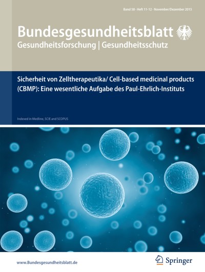 Bundesgesundheitsblatt - Gesundheitsforschung - Gesundheitsschutz 11-12/2015