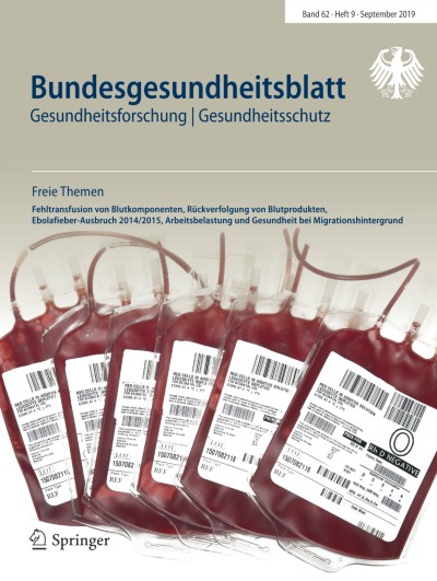 Bundesgesundheitsblatt - Gesundheitsforschung - Gesundheitsschutz 9/2019