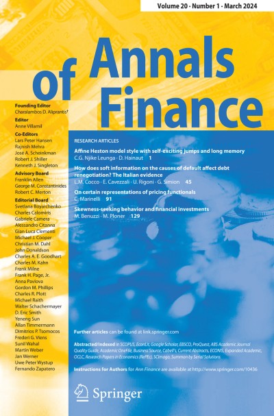 Annals of Finance 1/2024