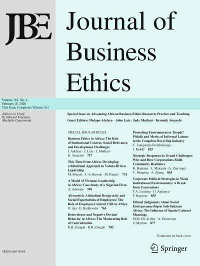 Journal of Business Ethics 4/2020