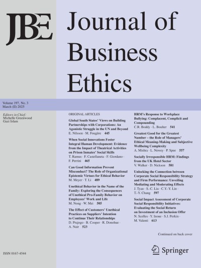 Journal of Business Ethics 3/2025