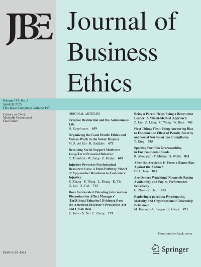 Journal of Business Ethics 4/2025