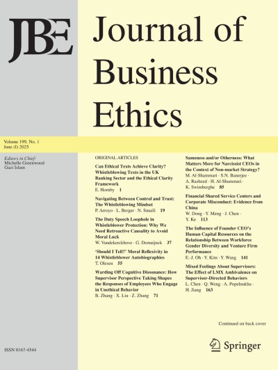 Journal of Business Ethics 1/2025