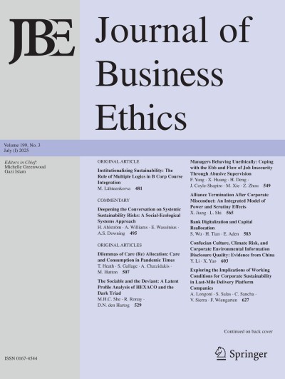 Journal of Business Ethics 3/2025