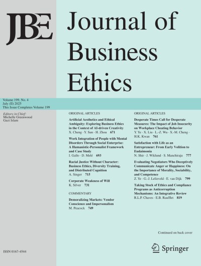 Journal of Business Ethics 4/2025