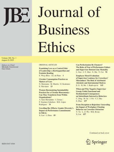 Journal of Business Ethics 1/2025