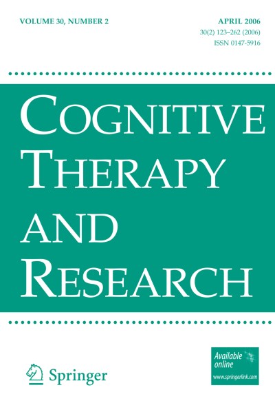 Cognitive Therapy and Research 2/2006