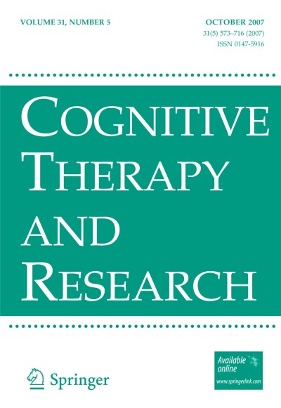 Cognitive Therapy and Research 5/2007