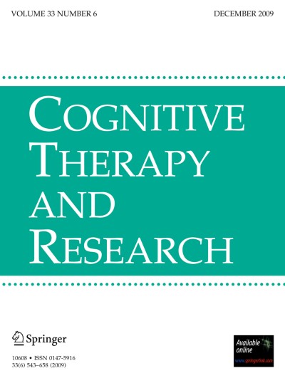 Cognitive Therapy and Research 6/2009
