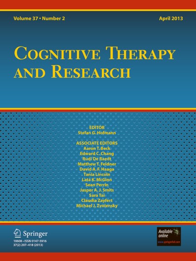 Cognitive Therapy and Research 2/2013
