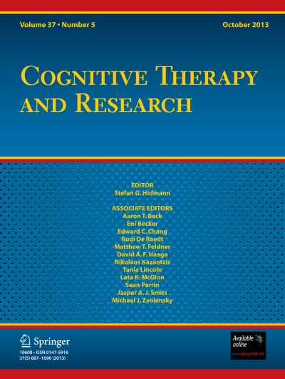 Cognitive Therapy and Research 5/2013