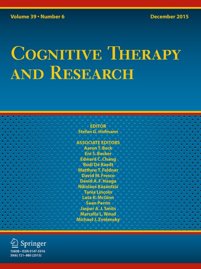 Cognitive Therapy and Research 6/2015