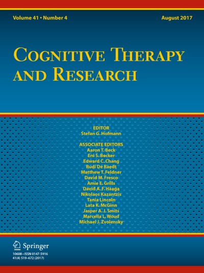 Cognitive Therapy and Research 4/2017
