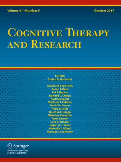 Cognitive Therapy and Research 5/2017