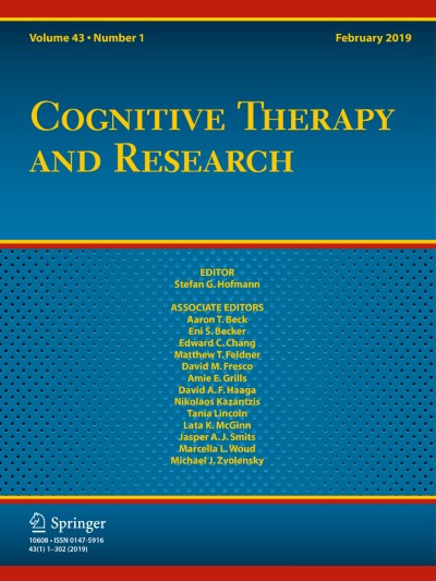 Cognitive Therapy and Research 1/2019