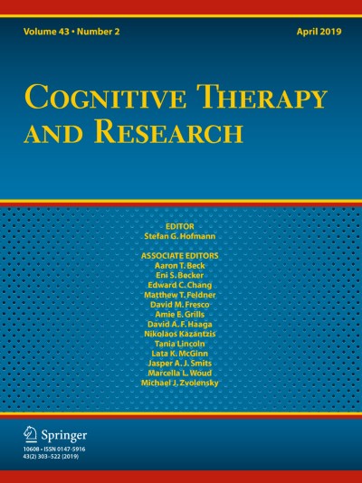 Cognitive Therapy and Research 2/2019