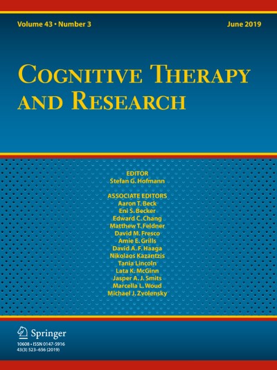 Cognitive Therapy and Research 3/2019