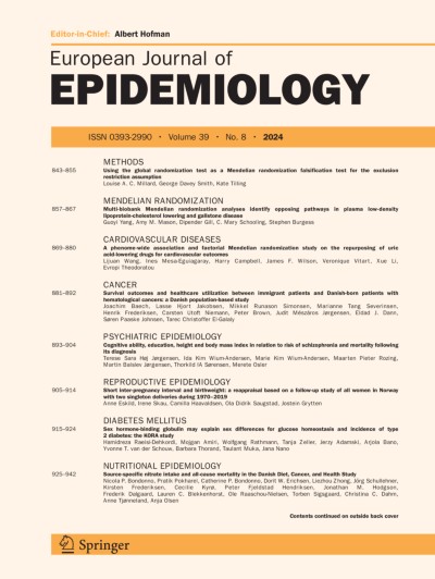 European Journal of Epidemiology 8/2024