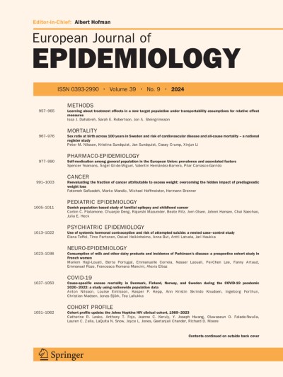 European Journal of Epidemiology 9/2024