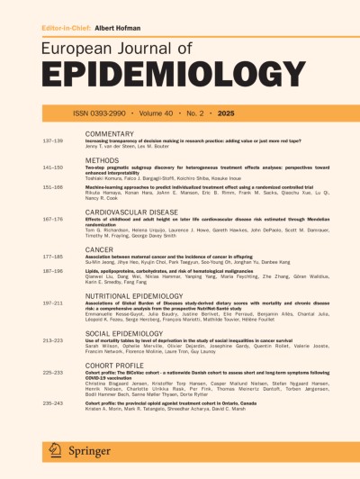 European Journal of Epidemiology 2/2025