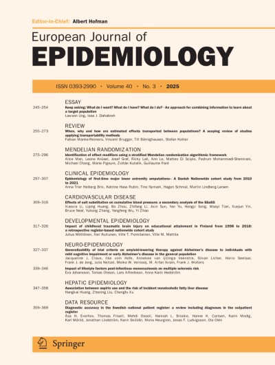 European Journal of Epidemiology 3/2025