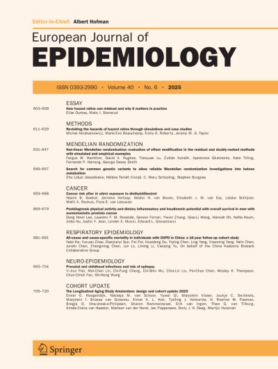 Link to Journal European Journal of Epidemiology