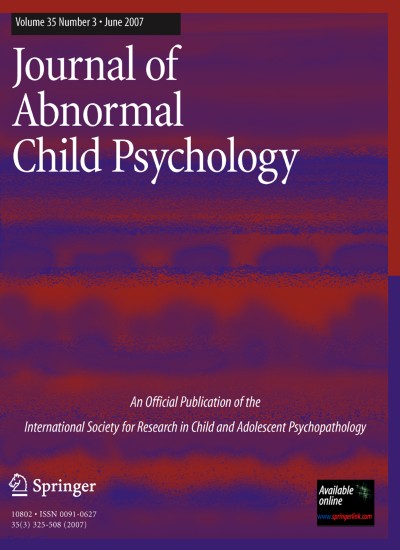 Journal of Abnormal Child Psychology 3/2007